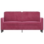 vidaXL Canapea cu 2 locuri, roșu vin, 140 cm, catifea