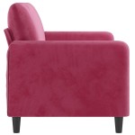 vidaXL Canapea cu 2 locuri, roșu vin, 140 cm, catifea