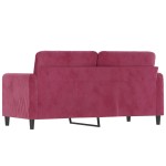 vidaXL Canapea cu 2 locuri, roșu vin, 140 cm, catifea