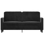 vidaXL Canapea cu 2 locuri, negru, 140 cm, catifea