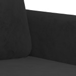 vidaXL Canapea cu 2 locuri, negru, 140 cm, catifea