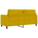 vidaXL Canapea cu 2 locuri, galben, 140 cm, catifea