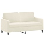 vidaXL Canapea cu 2 locuri, crem, 140 cm, catifea vidaXL Canapea cu 2 locuri, crem, 140 cm, catifea