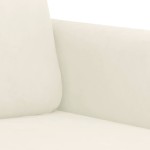vidaXL Canapea cu 2 locuri, crem, 140 cm, catifea vidaXL Canapea cu 2 locuri, crem, 140 cm, catifea