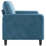 vidaXL Canapea cu 2 locuri, albastru, 140 cm, catifea vidaXL Canapea cu 2 locuri, albastru, 140 cm, catifea