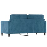 vidaXL Canapea cu 2 locuri, albastru, 140 cm, catifea vidaXL Canapea cu 2 locuri, albastru, 140 cm, catifea