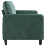 vidaXL Canapea cu 3 locuri, verde închis, 180 cm, catifea