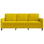 vidaXL Canapea cu 3 locuri, galben, 180 cm, catifea vidaXL Canapea cu 3 locuri, galben, 180 cm, catifea