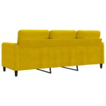 vidaXL Canapea cu 3 locuri, galben, 180 cm, catifea vidaXL Canapea cu 3 locuri, galben, 180 cm, catifea