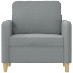 vidaXL Fotoliu canapea, gri deschis, 60 cm, material textil