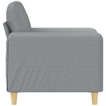 vidaXL Fotoliu canapea, gri deschis, 60 cm, material textil
