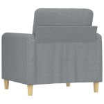 vidaXL Fotoliu canapea, gri deschis, 60 cm, material textil