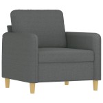 vidaXL Fotoliu canapea, gri închis, 60 cm, material textil
