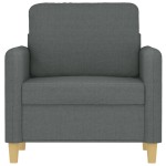 vidaXL Fotoliu canapea, gri închis, 60 cm, material textil