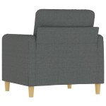 vidaXL Fotoliu canapea, gri închis, 60 cm, material textil