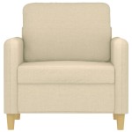 vidaXL Fotoliu canapea, crem, 60 cm, material textil