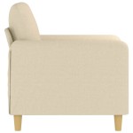 vidaXL Fotoliu canapea, crem, 60 cm, material textil