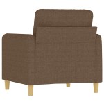 vidaXL Fotoliu canapea, maro, 60 cm, material textil