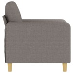 vidaXL Fotoliu canapea, gri taupe, 60 cm, material textil