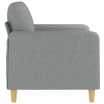 vidaXL Canapea cu 2 locuri, gri deschis, 120 cm, material textil