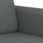 vidaXL Canapea cu 2 locuri, gri închis, 120 cm, material textil
