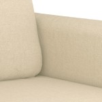 vidaXL Canapea cu 2 locuri, crem, 120 cm, material textil