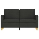 vidaXL Canapea cu 2 locuri, negru, 120 cm, material textil