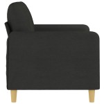 vidaXL Canapea cu 2 locuri, negru, 120 cm, material textil