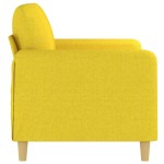vidaXL Canapea cu 2 locuri, galben deschis, 120 cm, material textil