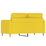 vidaXL Canapea cu 2 locuri, galben deschis, 120 cm, material textil