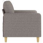 vidaXL Canapea cu 2 locuri, gri taupe, 120 cm, material textil
