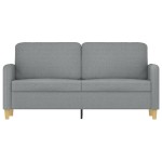 vidaXL Canapea cu 2 locuri, gri deschis, 140 cm, material textil vidaXL Canapea cu 2 locuri, gri deschis, 140 cm, material textil