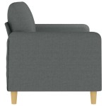 vidaXL Canapea cu 2 locuri, gri închis, 140 cm, material textil