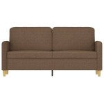 vidaXL Canapea cu 2 locuri, maro, 140 cm, material textil
