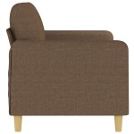 vidaXL Canapea cu 2 locuri, maro, 140 cm, material textil