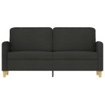 vidaXL Canapea cu 2 locuri, negru, 140 cm, material textil