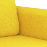 vidaXL Canapea cu 2 locuri, galben deschis, 140 cm, material textil