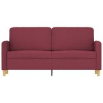 vidaXL Canapea cu 2 locuri, roșu vin, 140 cm, material textil