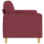 vidaXL Canapea cu 2 locuri, roșu vin, 140 cm, material textil