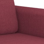 vidaXL Canapea cu 2 locuri, roșu vin, 140 cm, material textil