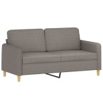 vidaXL Canapea cu 2 locuri, gri taupe, 140 cm, material textil vidaXL Canapea cu 2 locuri, gri taupe, 140 cm, material textil