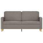 vidaXL Canapea cu 2 locuri, gri taupe, 140 cm, material textil vidaXL Canapea cu 2 locuri, gri taupe, 140 cm, material textil