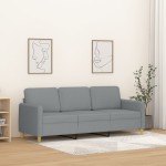 vidaXL Canapea cu 3 locuri, gri deschis, material 180CM textil vidaXL Canapea cu 3 locuri, gri deschis, material 180CM textil