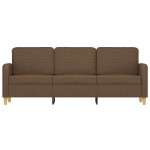 vidaXL Canapea cu 3 locuri, maro, 180 cm, material textil
