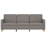 vidaXL Canapea cu 3 locuri, taupe, 180 cm, material textil