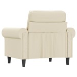 vidaXL Canapea de o persoană, crem, 60 cm, piele ecologică vidaXL Canapea de o persoană, crem, 60 cm, piele ecologică