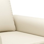 vidaXL Canapea de o persoană, crem, 60 cm, piele ecologică vidaXL Canapea de o persoană, crem, 60 cm, piele ecologică