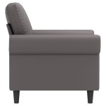 vidaXL Canapea de o persoană, gri, 60 cm, piele ecologică vidaXL Canapea de o persoană, gri, 60 cm, piele ecologică