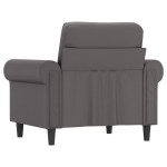 vidaXL Canapea de o persoană, gri, 60 cm, piele ecologică vidaXL Canapea de o persoană, gri, 60 cm, piele ecologică