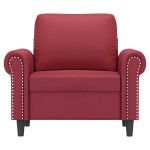 vidaXL Canapea de o persoană, roșu vin, 60 cm, piele ecologică vidaXL Canapea de o persoană, roșu vin, 60 cm, piele ecologică